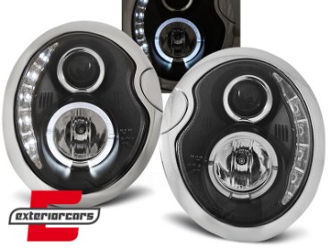 Prednja svjetla LED DRL Angel Eyes (crna) / Mini Cooper R50 R52 R53 (2001-2008), LPMC04