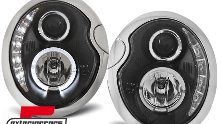 Prednja svjetla LED DRL Angel Eyes (crna) / Mini Cooper R50 R52 R53 (2001-2008), LPMC04