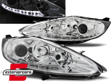 Prednja svjetla LED DRL (chrome) / Ford Fiesta (2008-09.2012), LPFO58