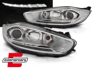 Prednja svjetla LED DRL (chrome) / Ford Fiesta (2013-2016), LPFO68