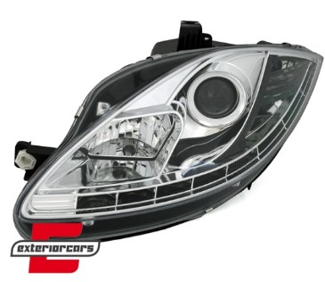 Prednja svjetla LED DRL (chrome) / SEAT ALTEA LEON TOLEDO (04-09), LPSE09