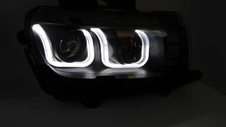 Prednja svjetla LED DRL (crna) / CHEVROLET CAMARO (2014-2015), LPCT21