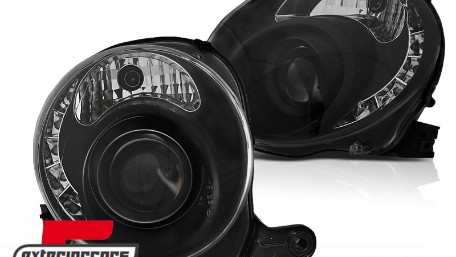Prednja svjetla LED DRL (crna) / Fiat 500 (2007-2015), LPFI24