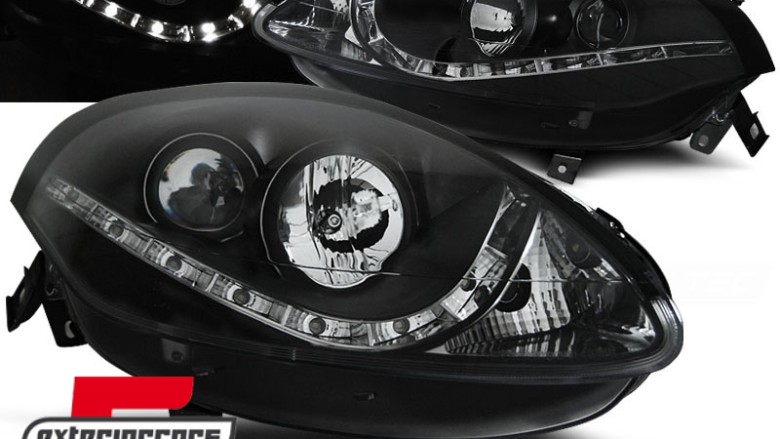 Prednja svjetla LED DRL (crna) / Fiat Bravo II (2007-2015), LPFI18