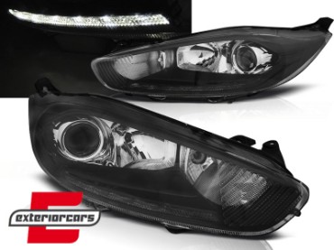 Prednja svjetla LED DRL (crna) / Ford Fiesta (2013-2016), LPFO69
