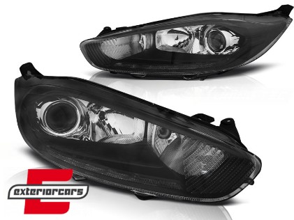 Prednja svjetla LED DRL (crna) / Ford Fiesta (2013-2016), LPFO69