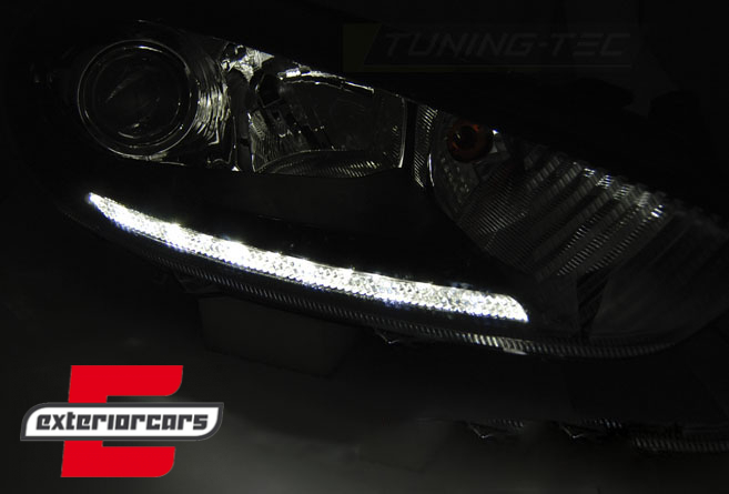 Prednja svjetla LED DRL (crna) / Ford Fiesta (2013-2016), LPFO69