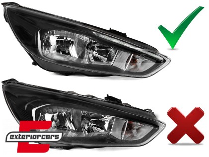 Prednja svjetla LED DRL (crna) / Ford Focus Mk3 Facelift (2014-2018), LPFO77