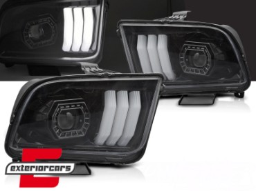 Prednja svjetla LED DRL (crna) / Ford Mustang V (2004-2009), LPFOA9