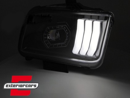 Prednja svjetla LED DRL (crna) / Ford Mustang V (2004-2009), LPFOA9