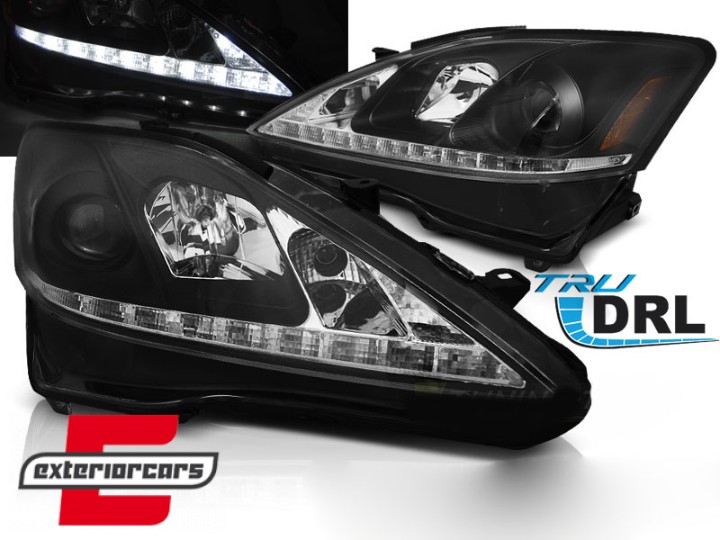 Prednja svjetla LED DRL (crna) / Lexus IS XE20 (2006-2013), LPLE04