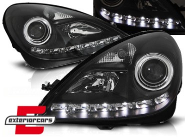 Prednja svjetla LED DRL (crna) / Mercedes SLK R171 (2004-2011), LPME38