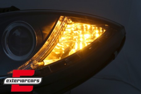 Prednja svjetla LED DRL (crna) / SEAT ALTEA LEON TOLEDO (04-09), LPSE10