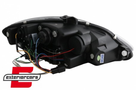 Prednja svjetla LED DRL (crna) / SEAT ALTEA LEON TOLEDO (04-09), LPSE10