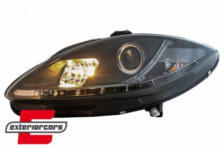 Prednja svjetla LED DRL (crna) / SEAT ALTEA LEON TOLEDO (04-09), LPSE10