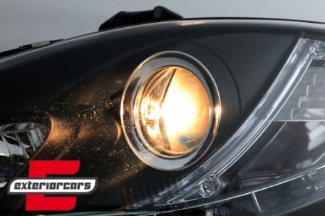 Prednja svjetla LED DRL (crna) / SEAT ALTEA LEON TOLEDO (04-09), LPSE10