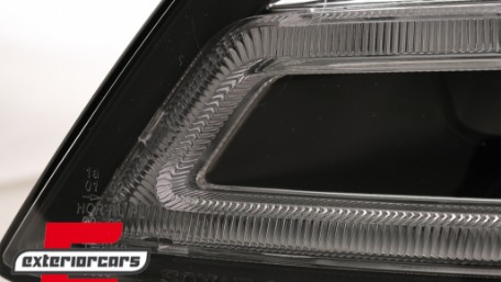 Prednja svjetla LED DRL Facelift look XENON (crna) / Audi A4 B8 (2008-2011), LPAUD2