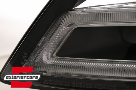 Prednja svjetla LED DRL Facelift look XENON (crna) / Audi A4 B8 (2008-2011), LPAUD2