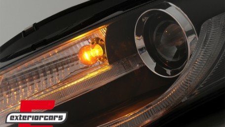 Prednja svjetla LED DRL Facelift look XENON (crna) / Audi A4 B8 (2008-2011), LPAUD2