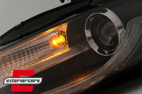 Prednja svjetla LED DRL Facelift look XENON (crna) / Audi A4 B8 (2008-2011), LPAUD2