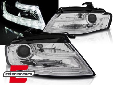 Prednja svjetla LED DRL Facelift Xenon look (chrome) / Audi A4 B8 (2008-2011), LPAUC9