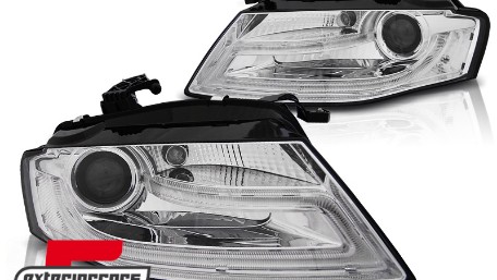 Prednja svjetla LED DRL Facelift Xenon look (chrome) / Audi A4 B8 (2008-2011), LPAUC9