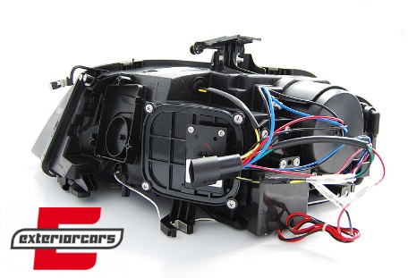 Prednja svjetla LED DRL Facelift Xenon look (crna) / Audi A4 B8 (2008-2011), LPAUD0