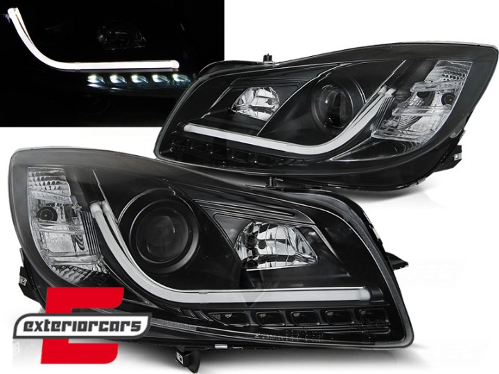 Prednja svjetla LED DRL Facelift Xenon look (crna) / Opel Insignia (2008-2012), LPOP95