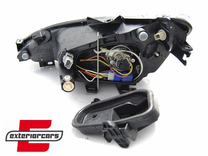 Prednja svjetla LED DRL LED žmigavci (chrome) / Peugeot 206 (2003-2009), LPPE50