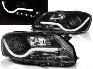 Prednja svjetla LED DRL LightBar (crna) / VW Volkswagen Passat B7 (2010-2014), LPVWI3