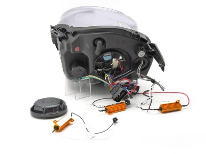 Prednja svjetla LED DRL (mat crna) / MINI COOPER F54 F55 F56 (2014-2017), LPMC24