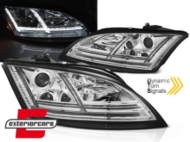 Prednja svjetla LED DRL SEQ žmigavci (chrome) / Audi TT 8J (2006-2010), LPAUE0