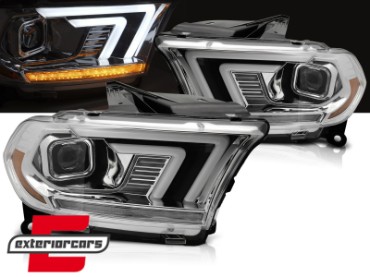 Prednja svjetla LED DRL SEQ žmigavci (chrome) / Dodge Durango (2010-2013), LPDO48