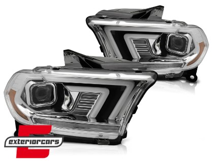 Prednja svjetla LED DRL SEQ žmigavci (chrome) / Dodge Durango (2010-2013), LPDO48