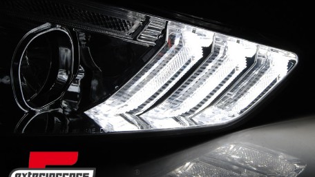 Prednja svjetla LED DRL SEQ žmigavci (chrome) / / Ford Focus Mk3 Facelift (2014-2018), LPFO80