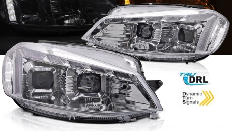Prednja svjetla LED DRL SEQ žmigavci (chrome) / VW Golf 7.5 Facelift (2017-2019), LPVWW0
