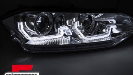 Prednja svjetla LED DRL SEQ žmigavci (chrome) / VW Polo 2G (2017-2021), LPVWY1