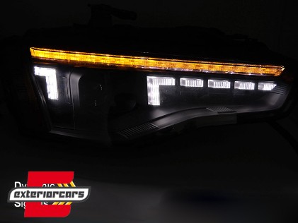 Prednja svjetla LED DRL SEQ žmigavci (crna) / Audi A5 8T Facelift (2012-2016), LPAUG8