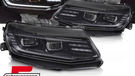 Prednja svjetla LED DRL SEQ žmigavci (crna) / Chevrolet Camaro (2016-2018), LPCT17