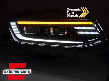 Prednja svjetla LED DRL SEQ žmigavci (crna) / Chevrolet Camaro (2016-2018), LPCT17