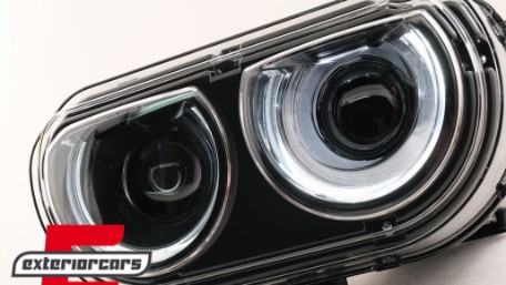 Prednja svjetla LED DRL SEQ žmigavci (crna) / Dodge Challenger (2008-2014), LPDO29