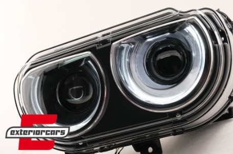 Prednja svjetla LED DRL SEQ žmigavci (crna) / Dodge Challenger (2008-2014), LPDO29