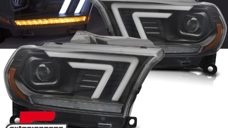 Prednja svjetla LED DRL SEQ žmigavci (crna) / Dodge Durango (2010-2013), LPDO49