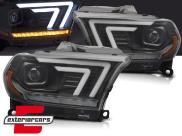 Prednja svjetla LED DRL SEQ žmigavci (crna) / Dodge Durango (2010-2013), LPDO49
