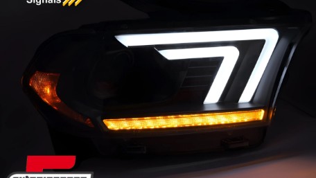 Prednja svjetla LED DRL SEQ žmigavci (crna) / Dodge Durango (2010-2013), LPDO49