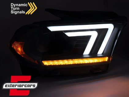 Prednja svjetla LED DRL SEQ žmigavci (crna) / Dodge Durango (2010-2013), LPDO49