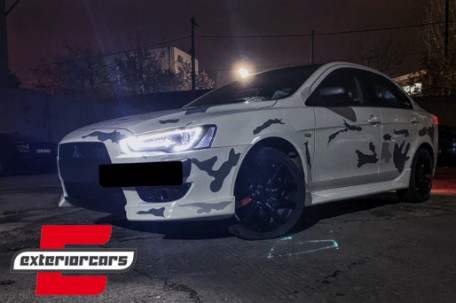 Prednja svjetla LED DRL SEQ žmigavci (crna) / Mitsubishi Lancer 8 (2007-2017), LPMI22