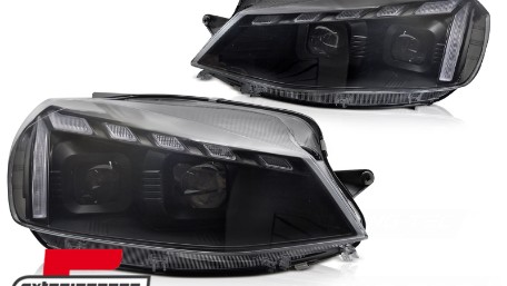 Prednja svjetla LED DRL SEQ žmigavci (crna) / VW Golf 7.5 Facelift (2017-2019), LPVWX5