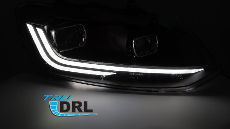 Prednja svjetla LED DRL SEQ žmigavci (crvena) / VW Polo Mk5 6R 6C (2009-2017), LPVX17