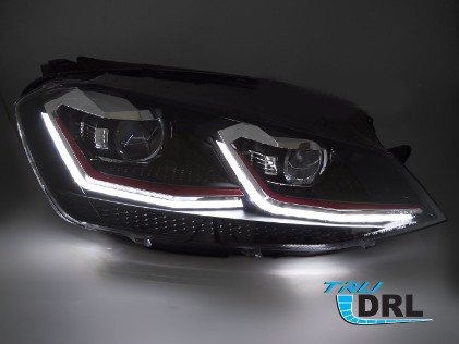 Prednja svjetla LED DRL SEQ žmigavci Facelift G7.5 GTI look / VW Golf 7 VII (2012-2017), LPVX27